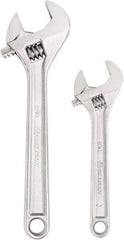 Crescent - 2 Piece, 8" to 12", Adjustable Wrench Set - Inch Measurement Standard, Chrome Finish - USA Tool & Supply