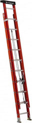Louisville - 20' High, Type IA Rating, Fiberglass Industrial Extension Ladder - USA Tool & Supply