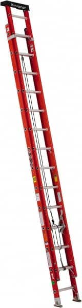 Louisville - 28' High, Type IA Rating, Fiberglass Industrial Extension Ladder - USA Tool & Supply
