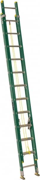 Louisville - 24' High, Type I Rating, Fiberglass Industrial Extension Ladder - USA Tool & Supply