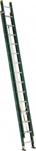 Louisville - 28' High, Type I Rating, Fiberglass Industrial Extension Ladder - USA Tool & Supply