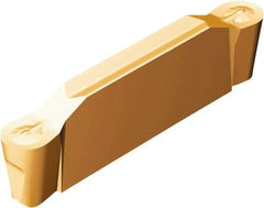 Sandvik Coromant - E2N123x2 RO 2mm Cutting Width Carbide Grooving Insert - 19.2mm Max Depth of Cut, Neutral, 1mm Corner Radius, TiAlN Finish - USA Tool & Supply