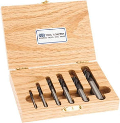SGS - 1/8 to 1/2", 4 Flute Square End Mill Set - AlTiN Coating, Solid Carbide, Single End, 1/8, 3/16, 1/4, 5/16, 3/8, 1/2" Shank Diam, Centercutting - USA Tool & Supply