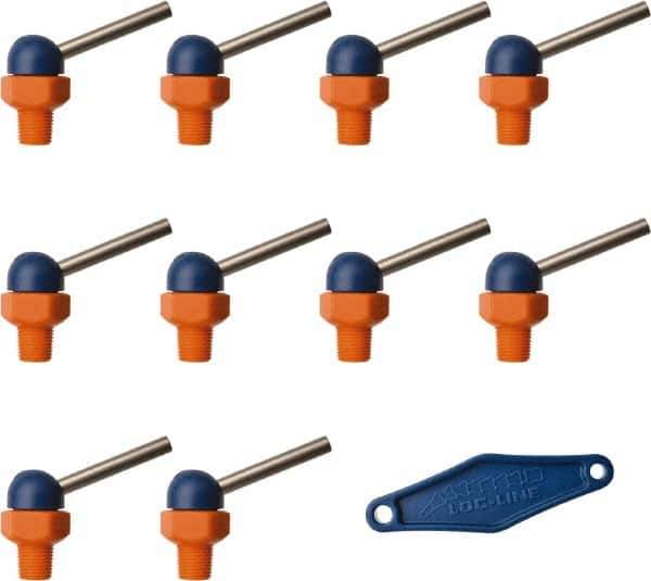 Loc-Line - 1/8" Hose Inside Diam x 5/32" Nozzle Diam, High-Pressure Coolant Hose Nozzle - NPT, for Use with Loc-Line Modular Hose System, 10 Pieces - USA Tool & Supply