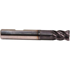 Emuge - 16mm Diam, 24mm LOC, 4 Flute Solid Carbide Roughing & Finishing End Mill - TiAlN Finish, 92mm OAL, 16mm Shank Diam, Weldon Shank, 45° Helix, Long Length - USA Tool & Supply