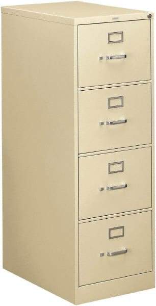 Hon - 18-1/4" Wide x 52" High x 26-1/2" Deep, 4 Drawer Vertical File - Steel, Putty - USA Tool & Supply