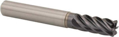 Kennametal - 12mm, 6 Flute, Single End, Solid Carbide, 3mm Corner Radius End Mill - 84mm OAL, 38° Helix, Right Hand Flute, 26mm LOC, Right Hand Cut, 36mm Extended Reach - USA Tool & Supply