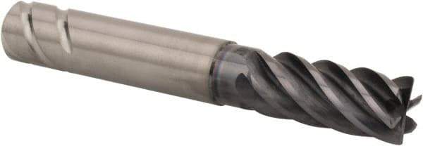 Kennametal - 12mm, 6 Flute, Single End, Solid Carbide, 1mm Corner Radius End Mill - 84mm OAL, 38° Helix, Right Hand Flute, 26mm LOC, Right Hand Cut, 36mm Extended Reach - USA Tool & Supply