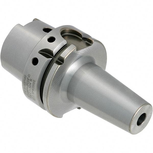 Techniks - 8mm Hole Diam, HSK63A Taper Shank Shrink Fit Tool Holder & Adapter - 80mm Projection, 21mm Nose Diam, Through Coolant - Exact Industrial Supply