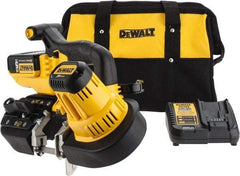 DeWALT - 20 Volt, 32-7/8" Blade, 740 SFPM Cordless Portable Bandsaw - 2-1/2" (Round) & 2-1/2 x 2-1/2" (Rectangle) Cutting Capacity, Lithium-Ion Battery Included - USA Tool & Supply