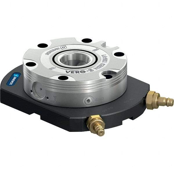 Schunk - NSL Manual CNC Quick Change Clamping Module - 1 Module Center, Top Mount, 7,500 kN Retention Force, 6 bar (87 Lb/Sq In) Unlocking Pressure, 0.005mm Repeatability - USA Tool & Supply