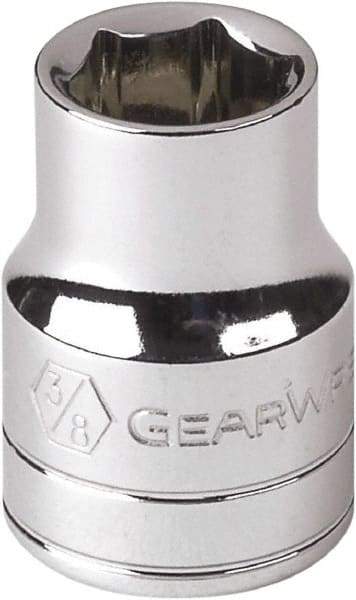 GearWrench - 1-1/4", 1/2" Drive, Standard Hand Socket - 12 Points, 1-21/32" OAL, Alloy Steel, Chrome Finish - USA Tool & Supply