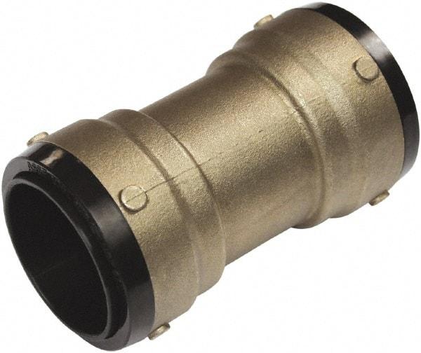SharkBite - 1-3/8" Outside Diam, Metal Push-to-Connect Tube Coupling - 200 Max psi, Tube to Tube Connection, EPDM O-Ring - USA Tool & Supply