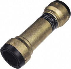 SharkBite - 2-1/8" Outside Diam, Metal Push-to-Connect Tube Coupling - 200 Max psi, Tube to Tube Connection, EPDM O-Ring - USA Tool & Supply