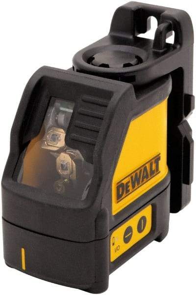 DeWALT - 2 Beam 165' Max Range Cross Line Level - Red Beam, 1/8\x94 Accuracy, Battery Included - USA Tool & Supply