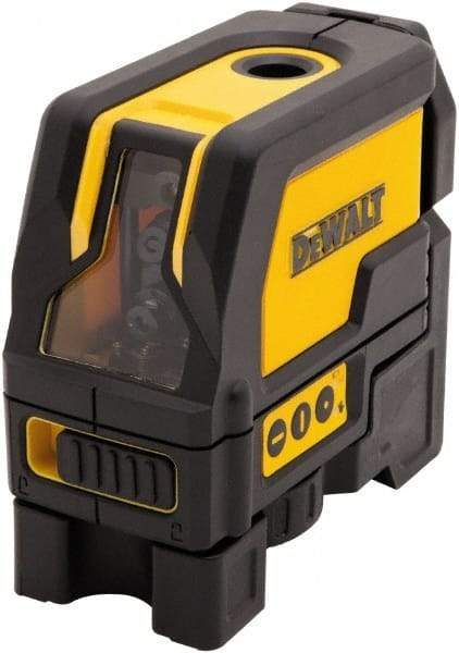 DeWALT - 4 Beam 165, 100' Max Range Cross Line Level - Red Beam, 1/8\x94 Accuracy, Battery Included - USA Tool & Supply