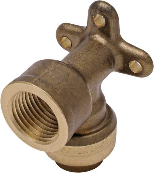 SharkBite - Brass & Chrome Pipe Fittings Type: 90 Drop Ear Elbow Fitting Size: 1/2 x 12 - USA Tool & Supply