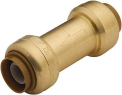 SharkBite - 1/2" Brass Check Valve - Inline, Push To Connect x Push To Connect, 200 WOG - USA Tool & Supply