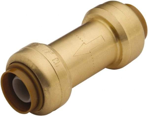 SharkBite - 1" Brass Check Valve - Inline, Push To Connect x Push To Connect, 200 WOG - USA Tool & Supply