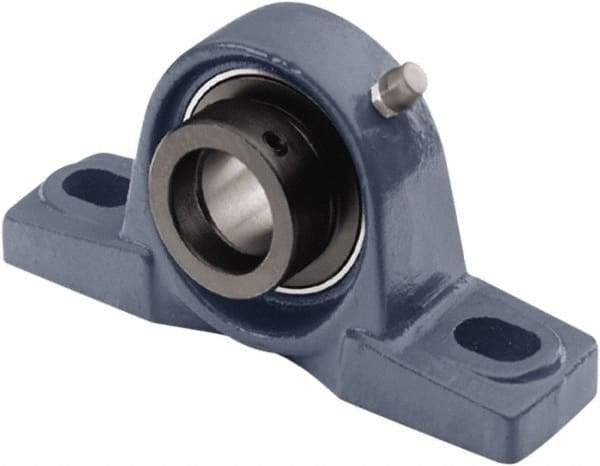 Tritan - 3/4" ID, 5" OAL x 2.4409" OAH Pillow Block - 1,490 Lb Static Cap, 2,880 Lb Dyn Cap, 3.74" Btw Mnt Hole Ctrs, 1-5/16" Base-to-Ctr Ht, Cast Iron/Steel - USA Tool & Supply