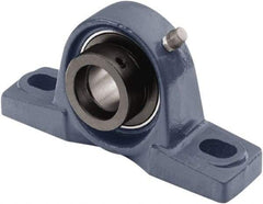 Tritan - 1-15/16" ID, 8.1102" OAL x 4.4488" OAH Pillow Block - 5,220 Lb Static Cap, 7,870 Lb Dyn Cap, 6.26" Btw Mnt Hole Ctrs, 2-1/4" Base-to-Ctr Ht, Cast Iron/Steel - USA Tool & Supply