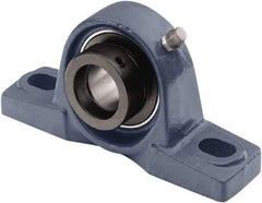 Tritan - 1-3/16" ID, 6.2992" OAL x 3.3071" OAH Pillow Block - 2,540 Lb Static Cap, 4,390 Lb Dyn Cap, 4.76" Btw Mnt Hole Ctrs, 1-11/16" Base-to-Ctr Ht, Cast Iron/Steel - USA Tool & Supply