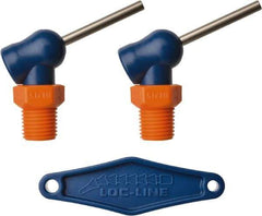Loc-Line - 1/4" Hose Inside Diam x 1/16" Nozzle Diam, High-Pressure Coolant Hose Nozzle - NPT, for Use with Loc-Line Modular Hose System, 2 Pieces - USA Tool & Supply