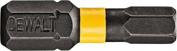 DeWALT - 3/32" Hex Bit - 1/4" Hex Drive, 1" OAL - USA Tool & Supply