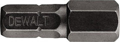 DeWALT - 7/64" Hex Bit - 1/4" Hex Drive, 1" OAL - USA Tool & Supply