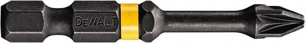 DeWALT - PZ.2 Posidriv Screwdriver Bit - 1/4" Hex Drive, 2" OAL - USA Tool & Supply