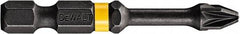 DeWALT - PZ.3 Posidriv Screwdriver Bit - 1/4" Hex Drive, 2" OAL - USA Tool & Supply