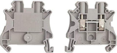 Schneider Electric - 1 Pole, 1,000 Volt, 41 Amp, -40 to 266°F, DIN Rail Mount, Polyamide Passthrough Terminal Block - 2 Contacts, 26 to 10 AWG Compatibility, 47-1/2mm High - USA Tool & Supply