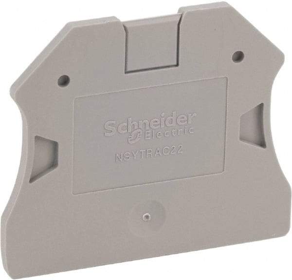 Schneider Electric - 2.2mm High, Terminal Block End Cover - Use with NSYT Terminal Blocks - USA Tool & Supply