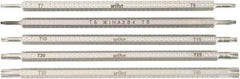 Wiha - 5 Piece, 1/4" Drive Screwdriver Insert Torx Bit Set - T6 to T40 Torx - USA Tool & Supply