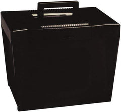 Pendaflex - 1 Compartment, 13-1/2" Wide x 10-7/8" High x 10-1/4" Deep, Portable Storage Box - Plastic, Black - USA Tool & Supply