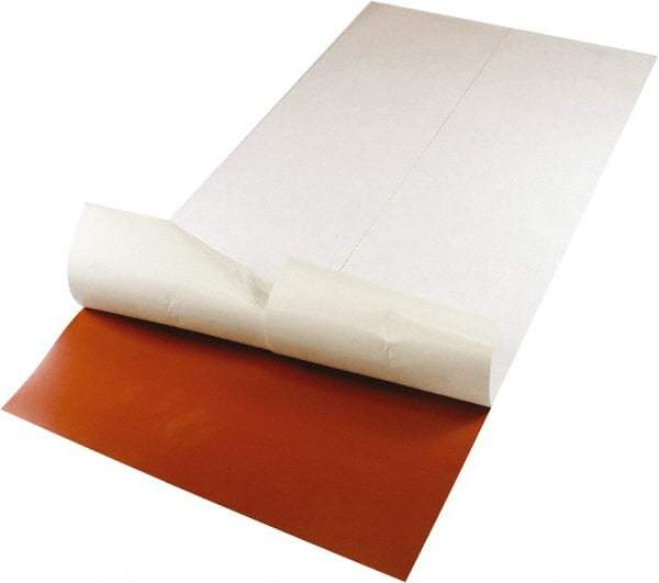 Value Collection - 24" Long, 12" Wide, 1/2" Thick, Silicone Rubber Foam Sheet - 35 to 45 Durometer, Red, -60 to 400°F, 550 psi Tensile Strength, Adhesive Backing - USA Tool & Supply