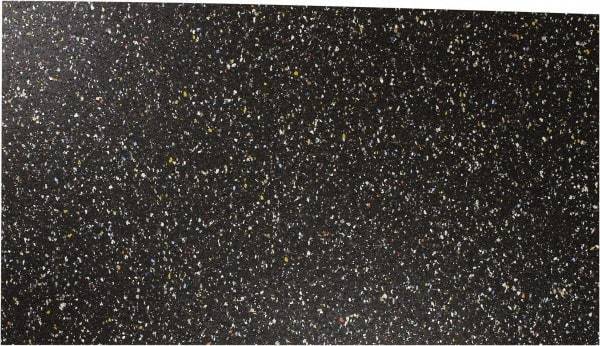 Made in USA - 12" Long, 48" Wide, 1/8" Thick, Rubber Rubber Foam Sheet - 50 to 60 Durometer, Black, 0 to 120°F, 250 psi Tensile Strength, Plain Backing - USA Tool & Supply