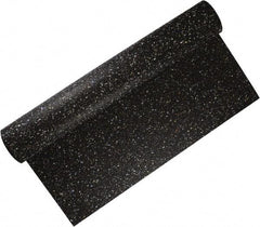 Made in USA - 48" Long, 48" Wide, 3/8" Thick, Rubber Rubber Foam Sheet - 50 to 60 Durometer, Black, 0 to 120°F, 250 psi Tensile Strength, Plain Backing - USA Tool & Supply