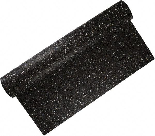 Made in USA - 48" Long, 48" Wide, 1/16" Thick, Rubber Rubber Foam Sheet - 50 to 60 Durometer, Black, 0 to 120°F, 250 psi Tensile Strength, Plain Backing - USA Tool & Supply