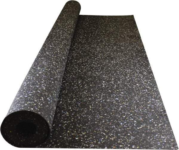 Made in USA - 120" Long, 48" Wide, 5/16" Thick, Rubber Rubber Foam Sheet - 50 to 60 Durometer, Black, 0 to 120°F, 250 psi Tensile Strength, Plain Backing - USA Tool & Supply