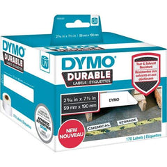 Dymo - Labels, Ribbons & Tapes Type: Large Shelving Labels Color: White - USA Tool & Supply