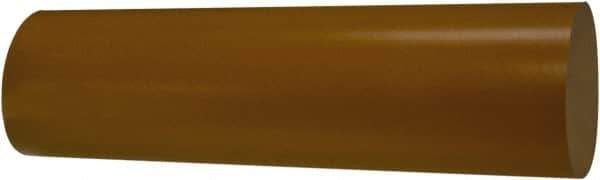 TriStar - 2' Long, 1" Diam, Plastic Plastic Rod - + 1/4 - 0.0" Length Tolerance, +0.020/-0.000" Diam Tolerance, 60D Hardness, Dull Gold - USA Tool & Supply