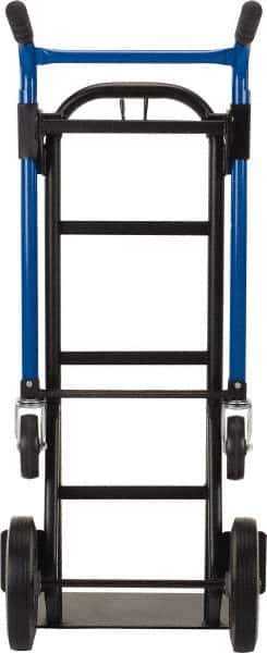 Harper Trucks - 900 Lb Capacity 48" OAH Quick Change Convertible Hand Truck - 18 x 9" Base Plate, Dual Handle, Steel, Solid Rubber Swivel Wheels - USA Tool & Supply