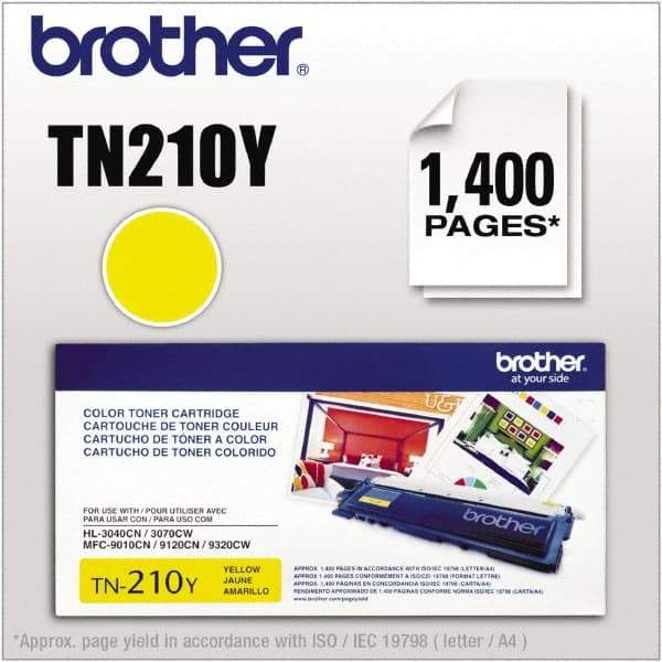 Brother - Yellow Toner Cartridge - Use with Brother HL-3040CN, 3045CN, 3070CW, 3075CW, MFC-9010CN, 9120CN, 9125CN, 9320CW, 9325CW - USA Tool & Supply