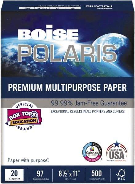 Boise - White Copy Paper - Use with Laser Printers, Copiers, Inkjet Printers - USA Tool & Supply