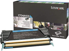 Lexmark - Cyan Toner Cartridge - Use with Lexmark C734, C736, X734, X738 - USA Tool & Supply