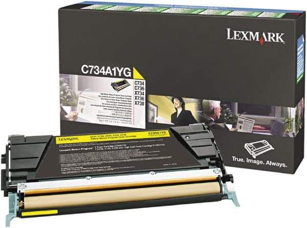 Lexmark - Yellow Toner Cartridge - Use with Lexmark C734, C736, X734, X738 - USA Tool & Supply