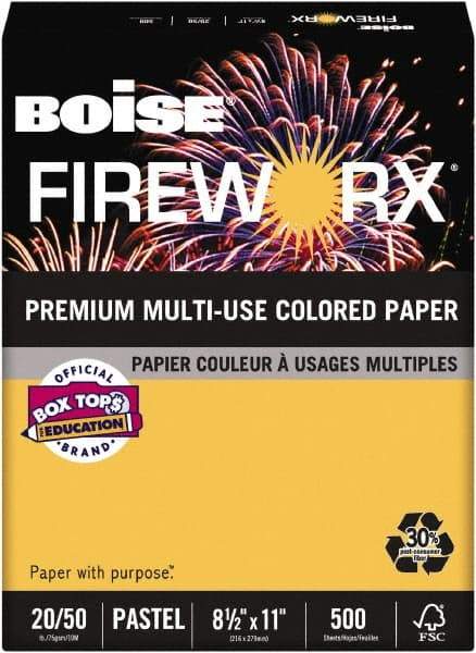 Boise - Golden Glimmer Colored Copy Paper - Use with Laser Printers, Copiers, Plain Paper Fax Machines, Multifunction Machines - USA Tool & Supply