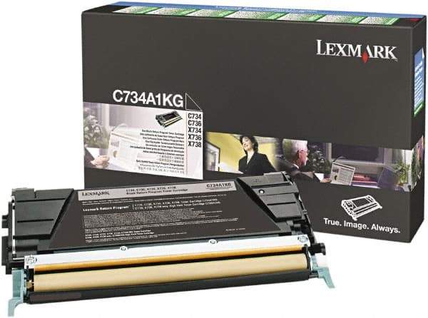 Lexmark - Black Toner Cartridge - Use with Lexmark C734, C736, X734, X738 - USA Tool & Supply