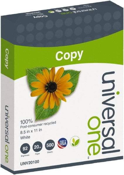 Universal One - White Copy Paper - Use with Copiers - USA Tool & Supply